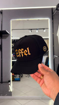 Boné Effel Nobuck Preto•Amarelo