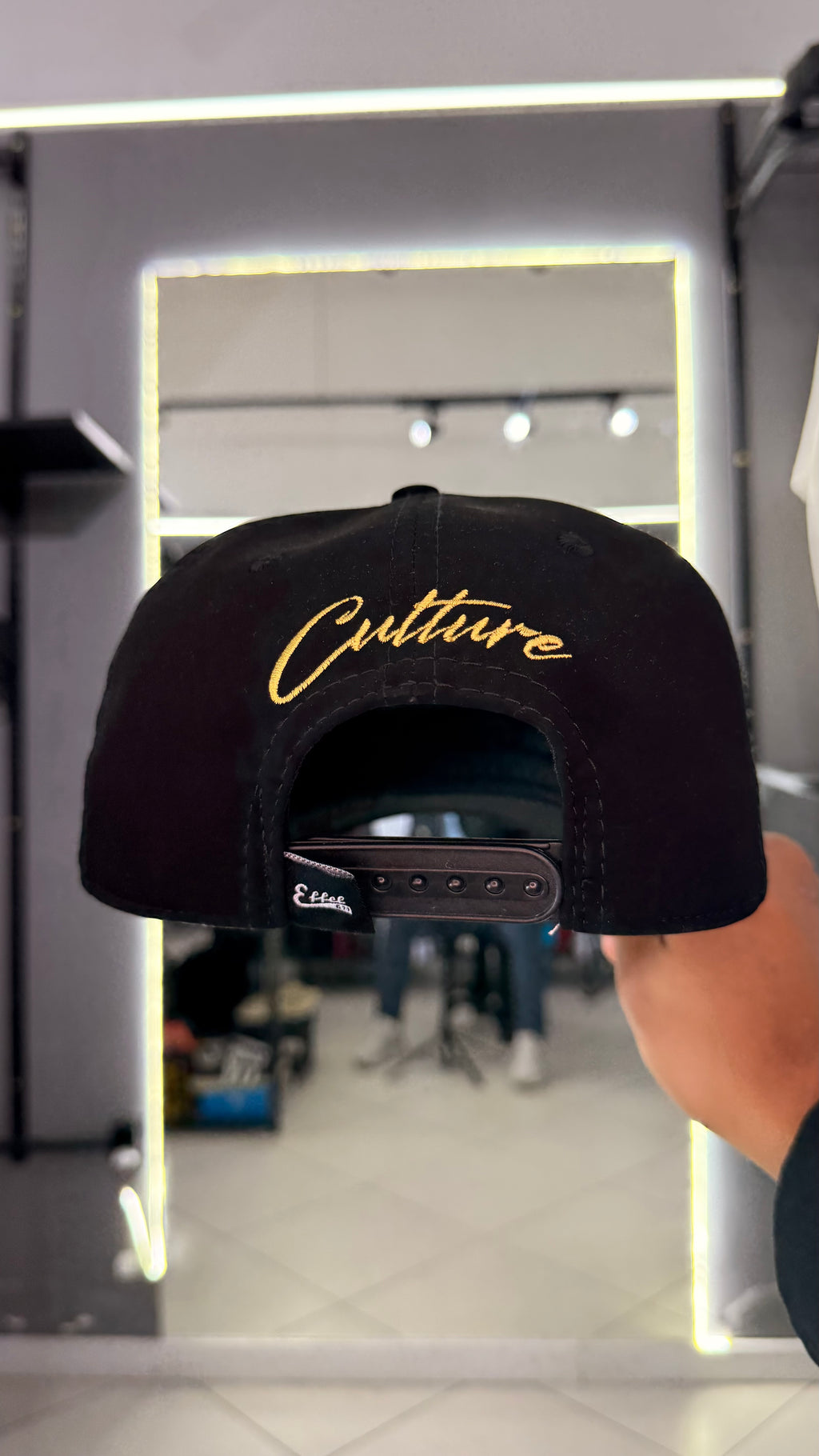 Boné Effel Nobuck Preto•Amarelo