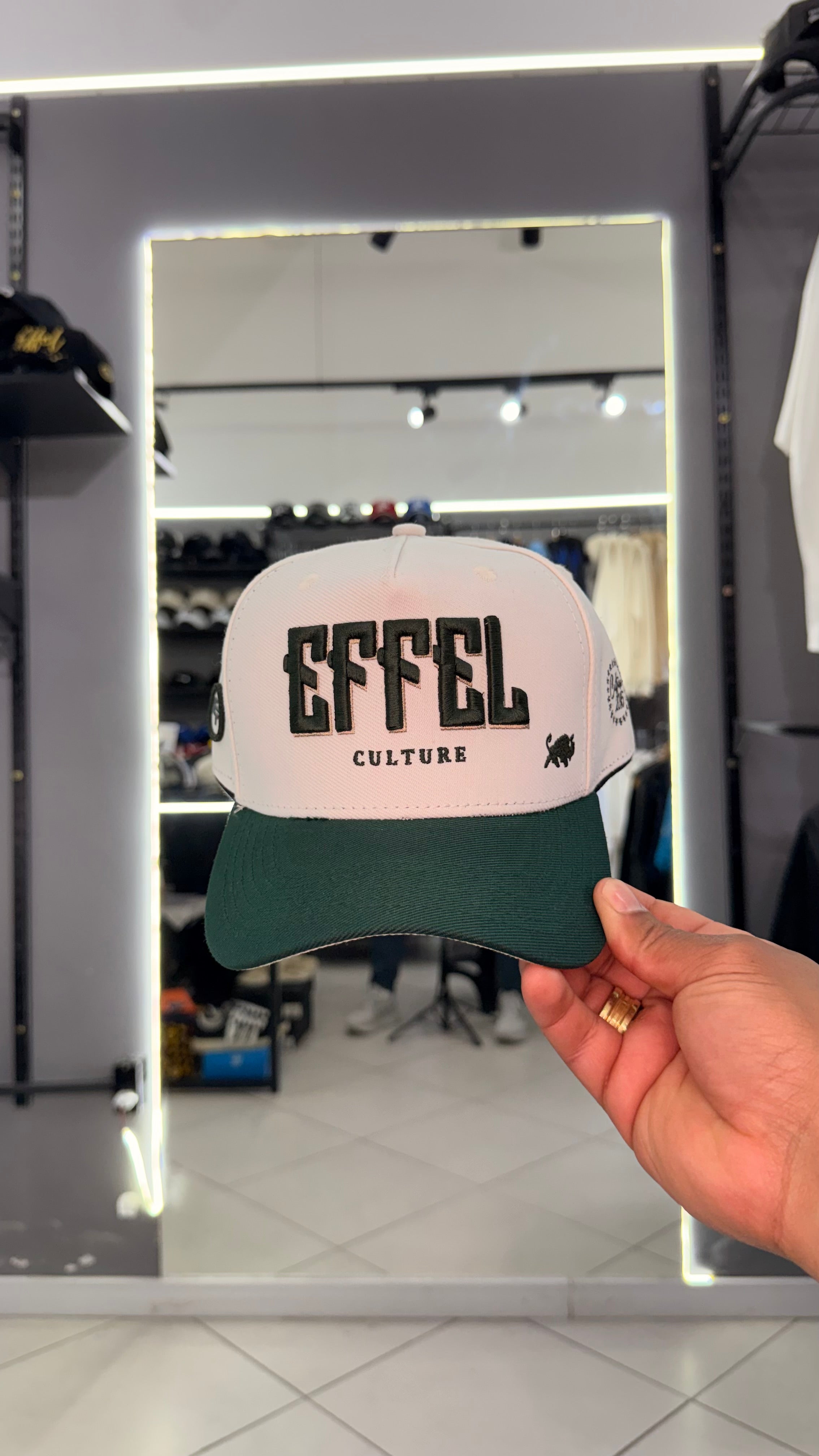 Boné Effel Offwhite/Verde