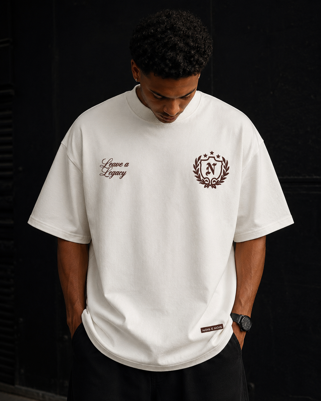 Camiseta Oversized Legacy Faith - Offwhite