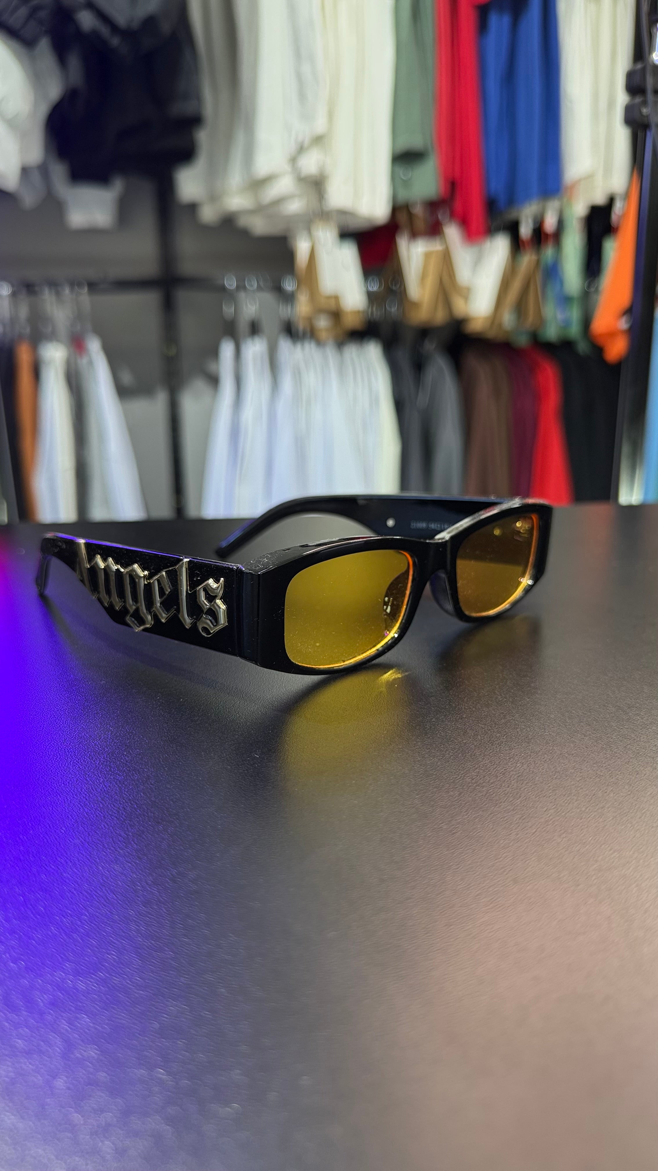 Óculos #PalmAngels Lente Amarela (Preto)