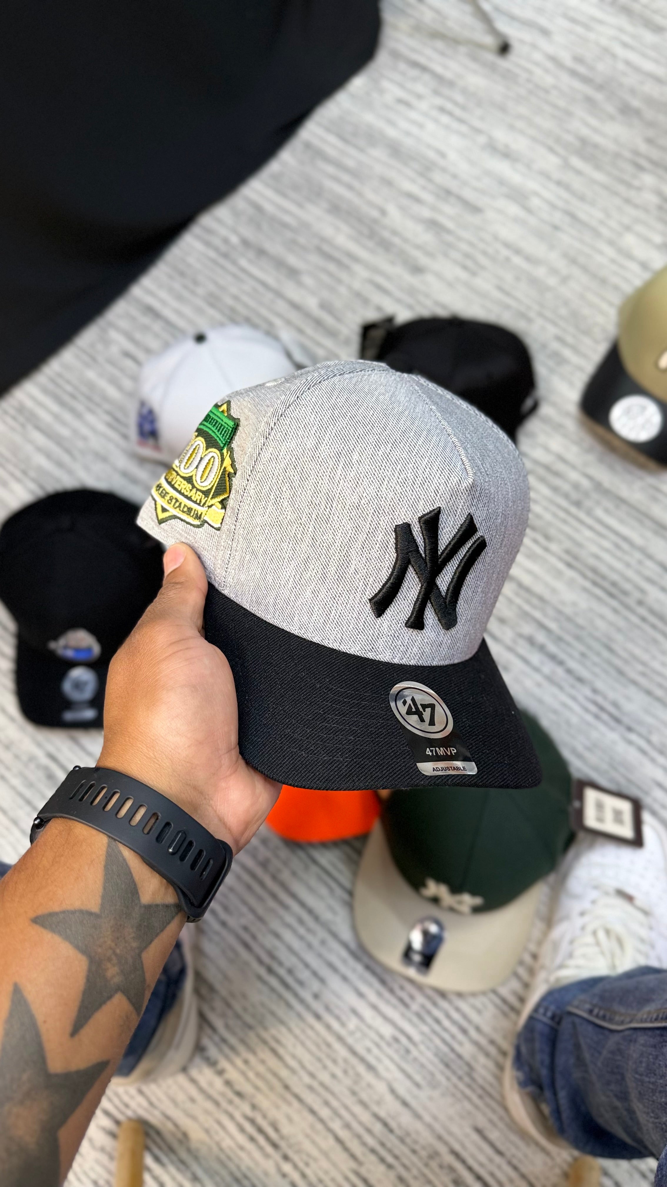 Boné #Yankees (Cinza)