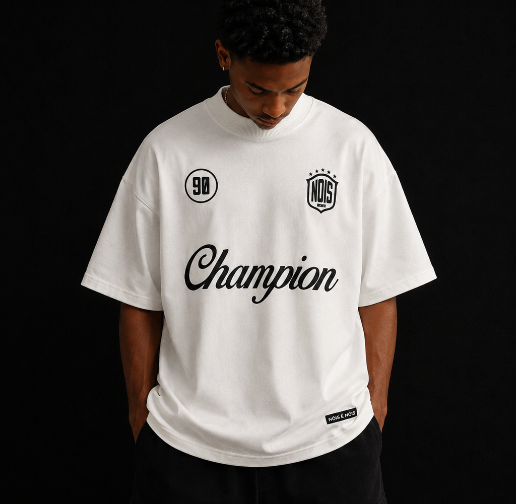 Camiseta Oversized Legacy 90 FC - Offwhite