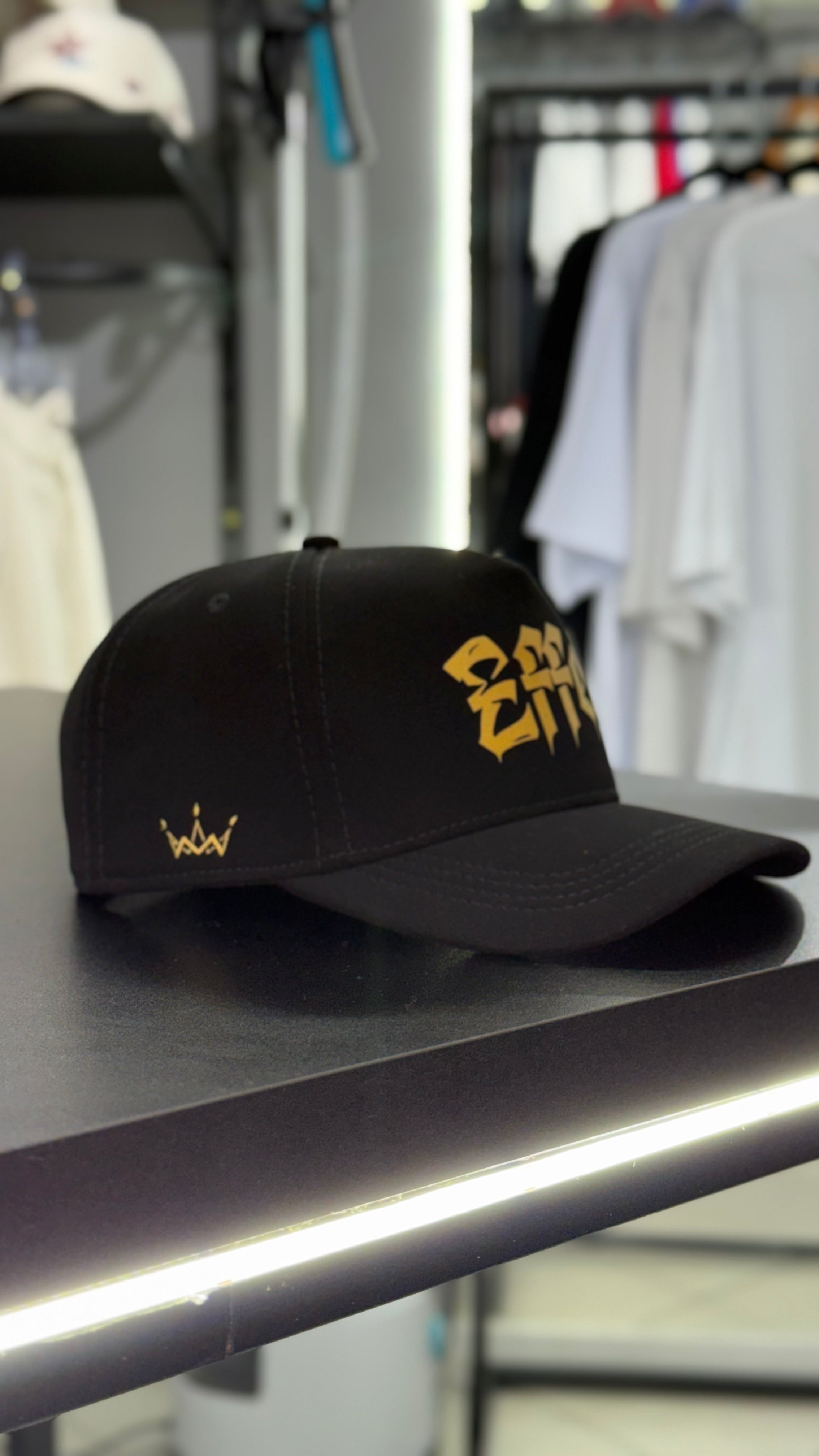 Boné Effel Nobuck Preto•Amarelo