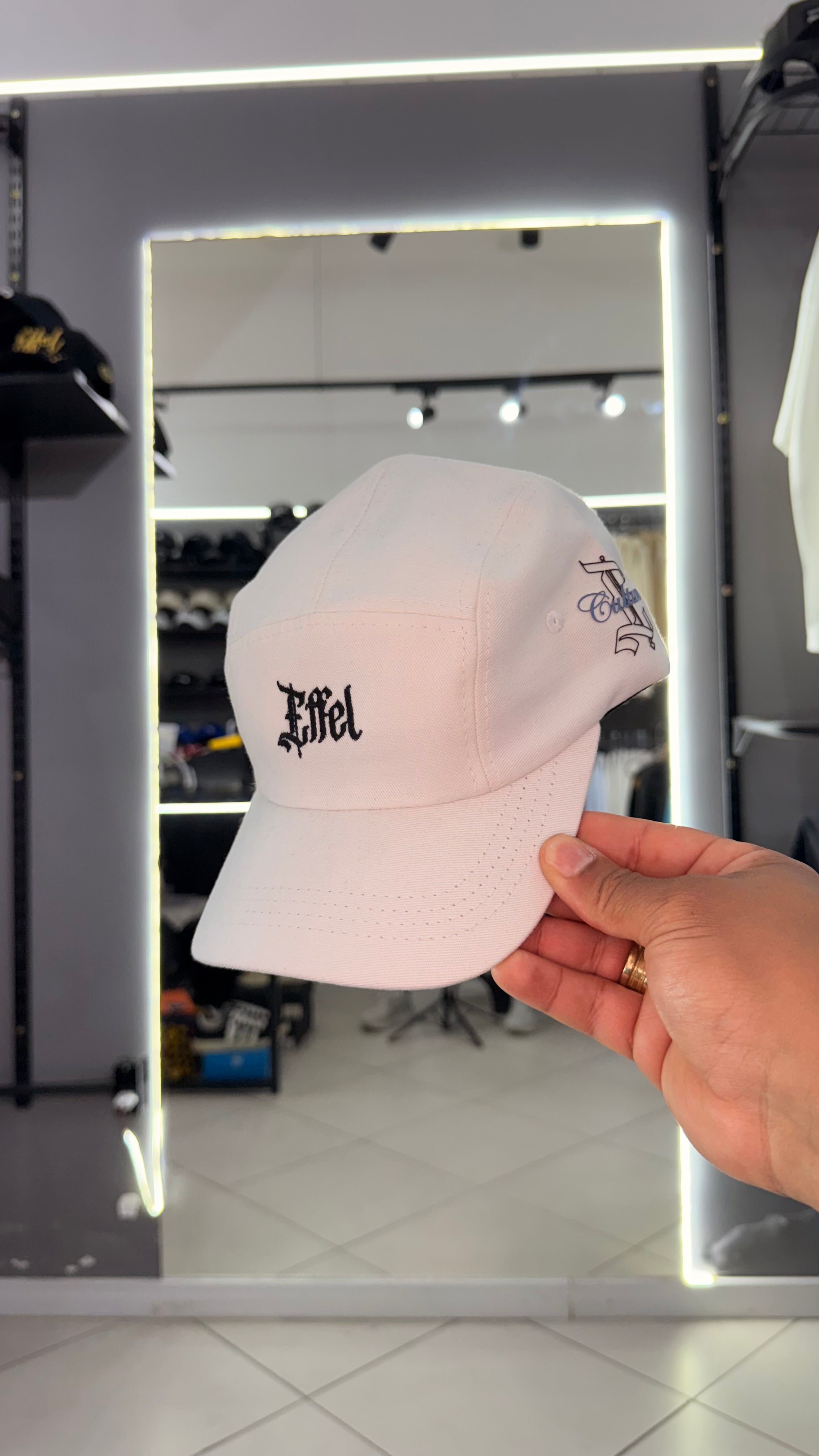 Boné Effel 5 Panel Sarja Branco