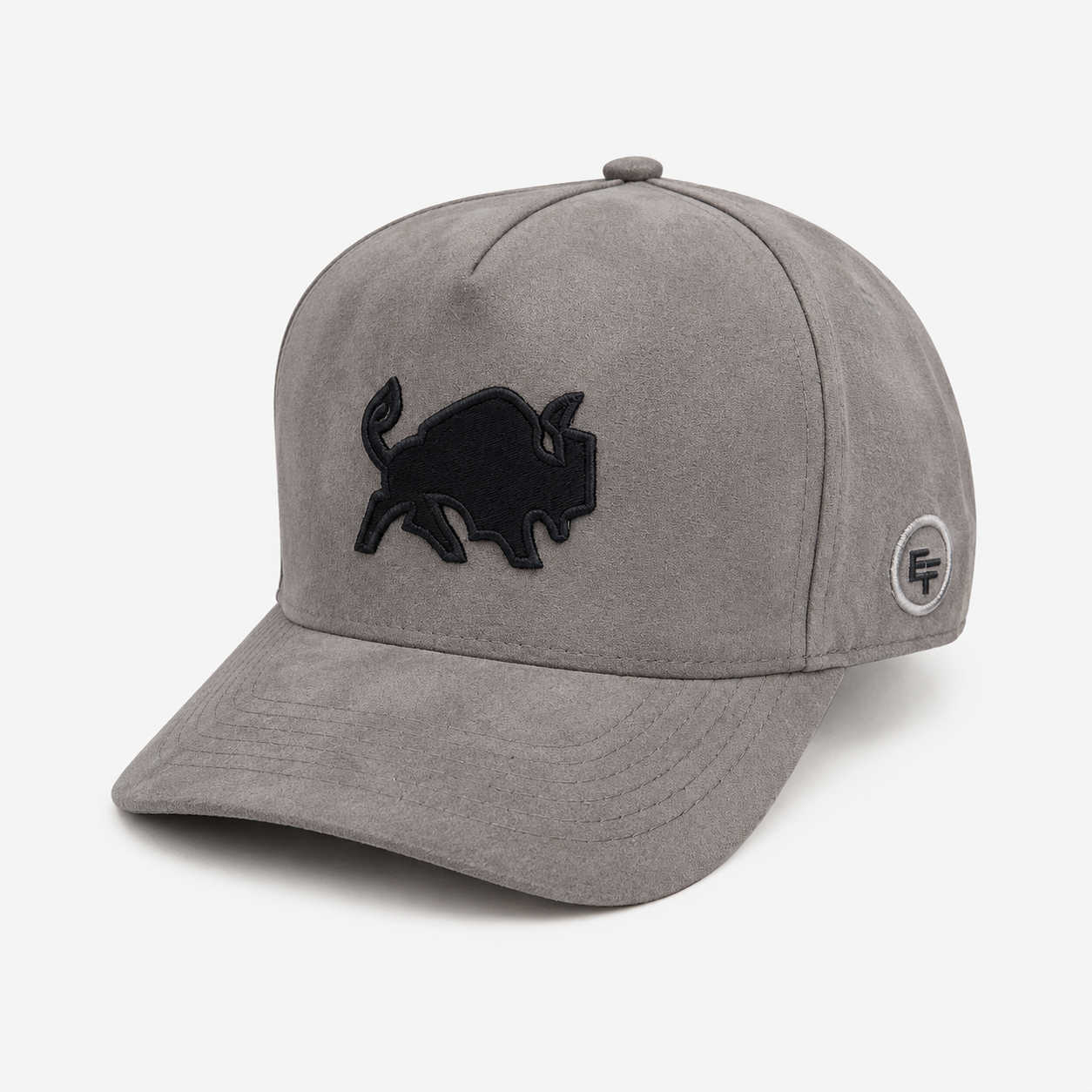 Boné Effel Nobuck Bull – Cinza